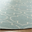 Safavieh Dhurries Blue Contemporary Rug - Round 7'