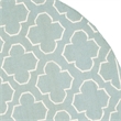 Safavieh Dhurries Blue Contemporary Rug - Round 7'