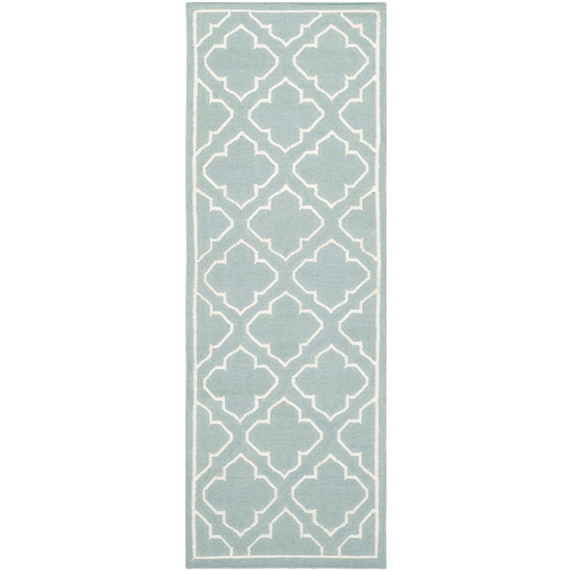 Safavieh Dhurries Blue Contemporary Rug - Runner 2'6