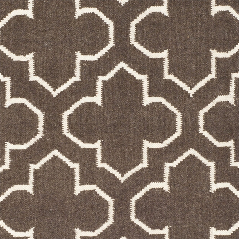 Safavieh Dhurries Brown Contemporary Rug - Runner 2'6