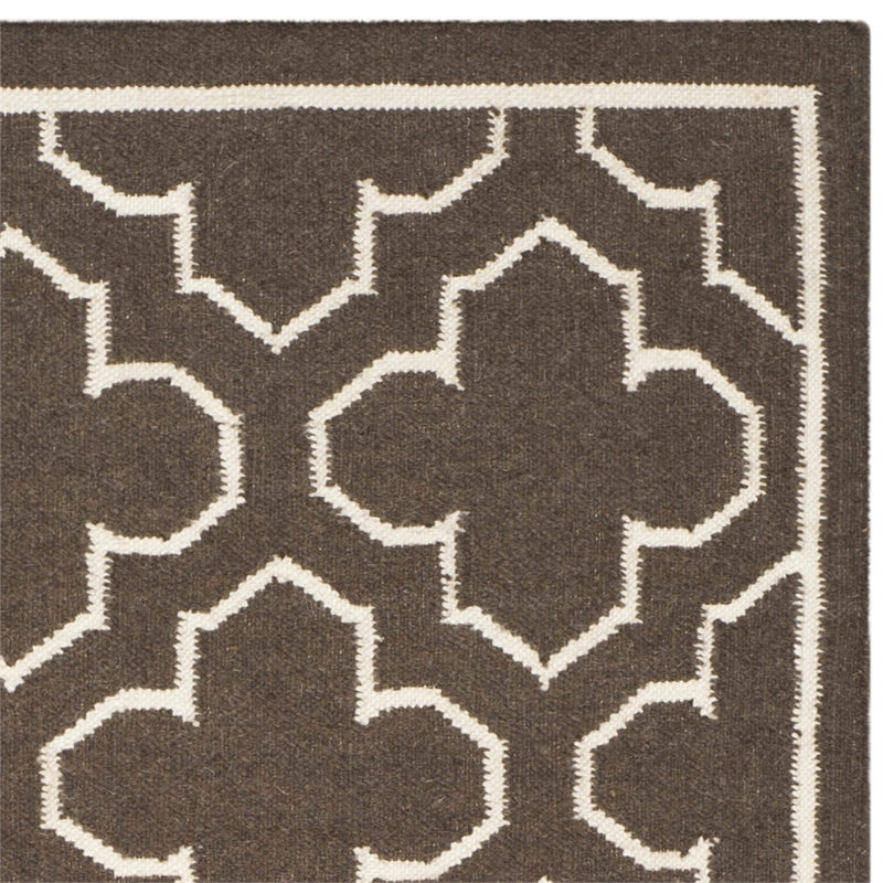 Safavieh Dhurries Brown Contemporary Rug - Runner 2'6