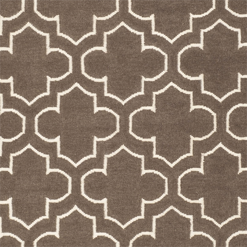 Safavieh Dhurries Brown Contemporary Rug - Square 7'