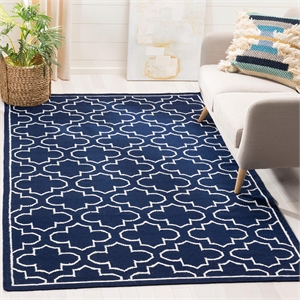 Safavieh Dhurries Navy Contemporary Rug - 8' x 10'