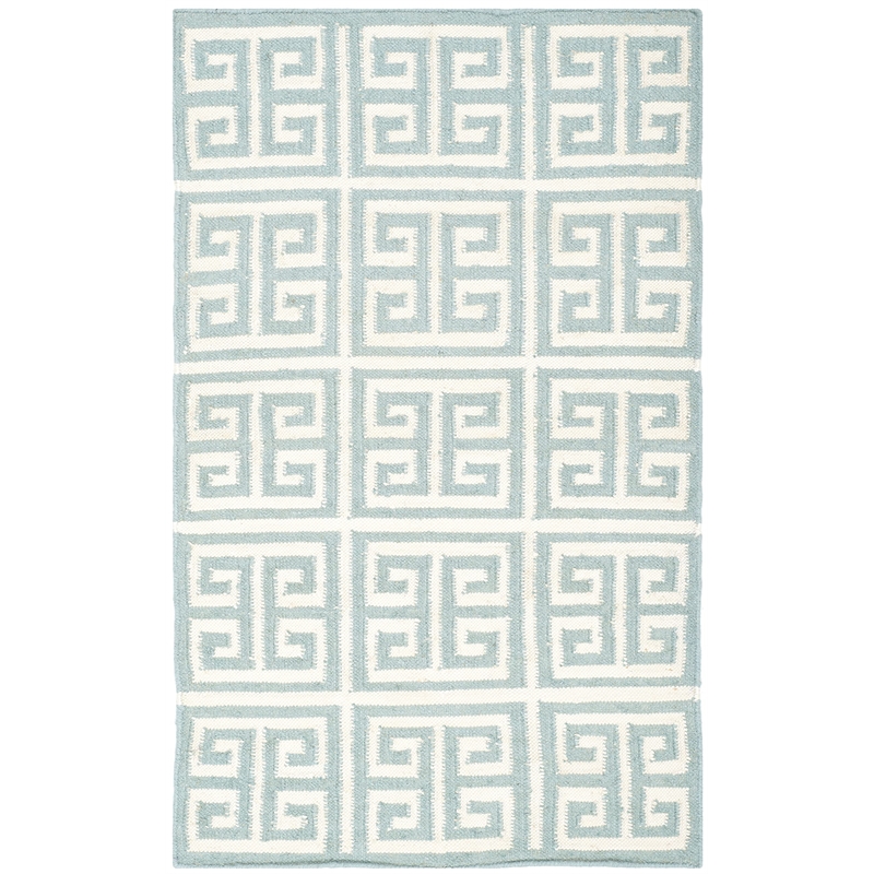 Safavieh Dhurries Blue Contemporary Rug - Runner 2'6