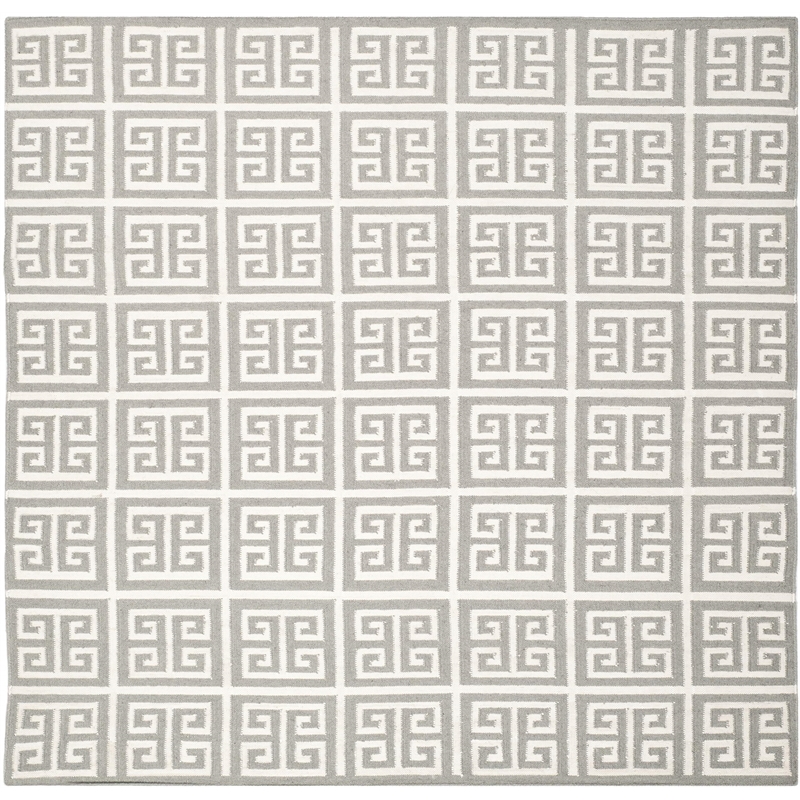 Safavieh Dhurries Grey Contemporary Rug - Square 7'