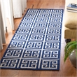 Safavieh Dhurries Navy Contemporary Rug - Runner 2'6