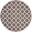 Safavieh Dhurries Brown Contemporary Rug - Round 7'