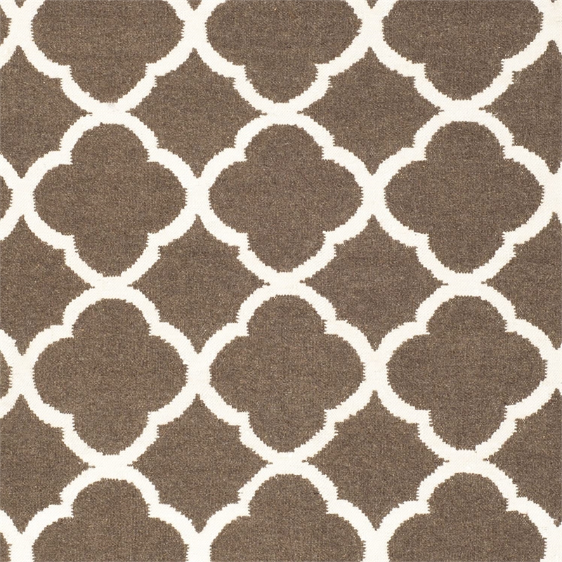 Safavieh Dhurries Brown Contemporary Rug - Square 7'