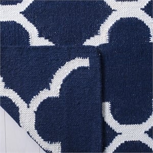 Safavieh Dhurries Navy Contemporary Rug - 3' x 5'