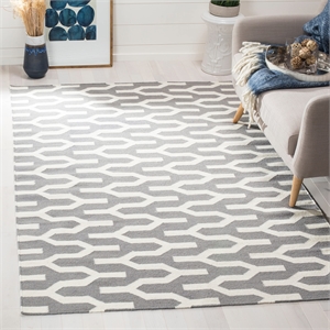 Safavieh Dhurries Silver Contemporary Rug - 3' x 5'