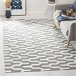 Safavieh Dhurries Silver Contemporary Rug - 5' x 8'