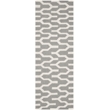 Safavieh Dhurries Silver Contemporary Rug - Runner 2'6