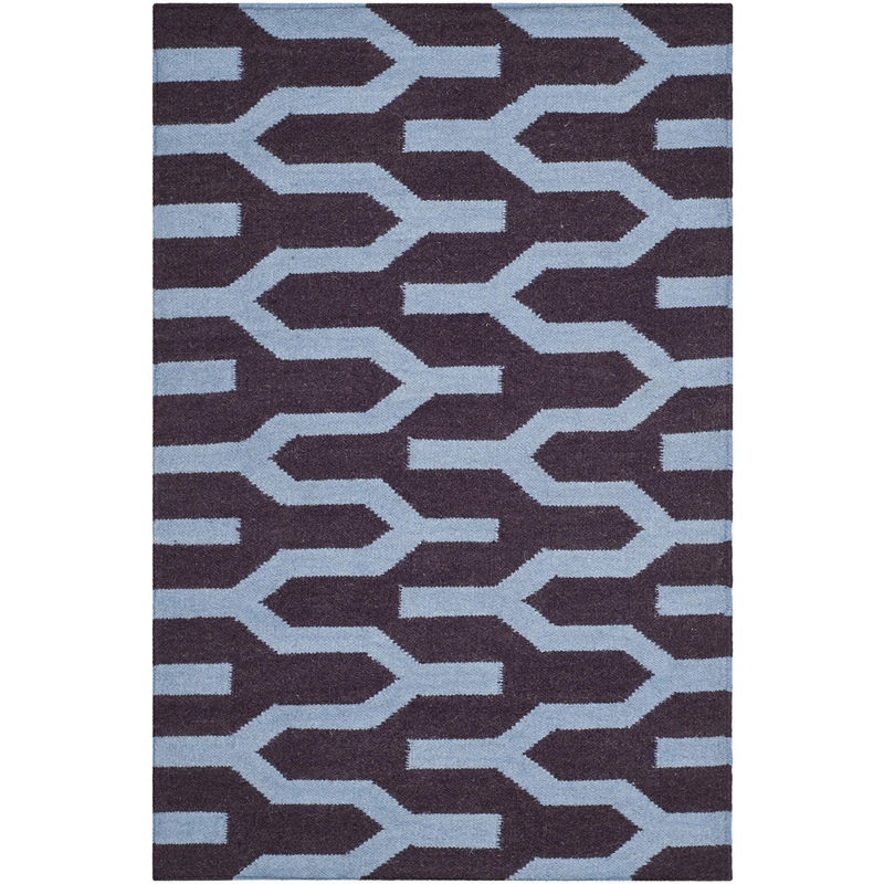 Safavieh Dhurries Purple Contemporary Rug - Runner 2'6