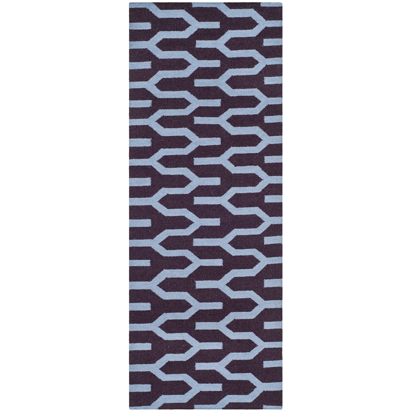 Safavieh Dhurries Purple Contemporary Rug - Runner 2'6