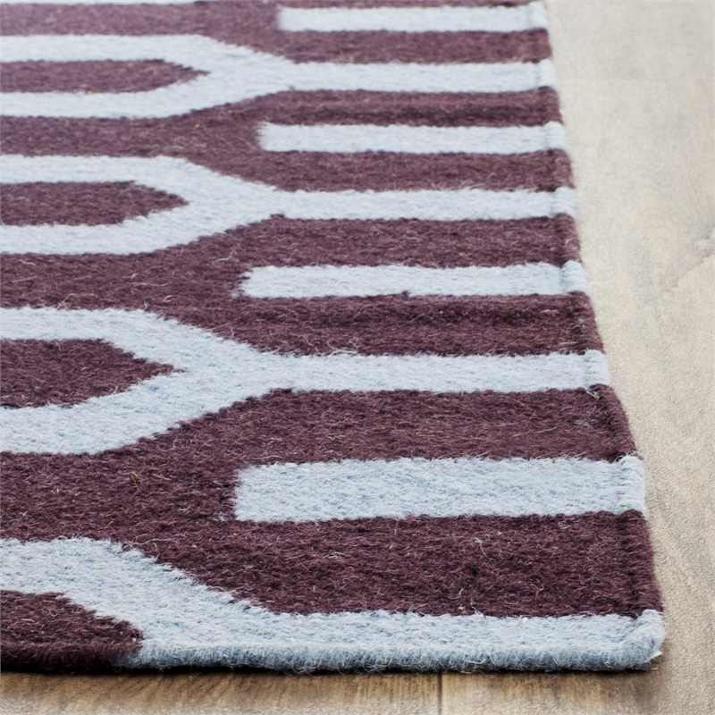 Safavieh Dhurries Purple Contemporary Rug - Runner 2'6