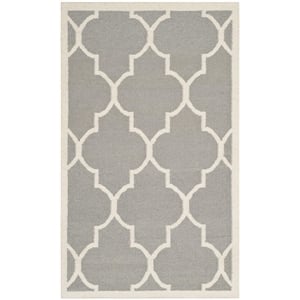 Safavieh Dhurries Grey Contemporary Rug - 3' x 5'
