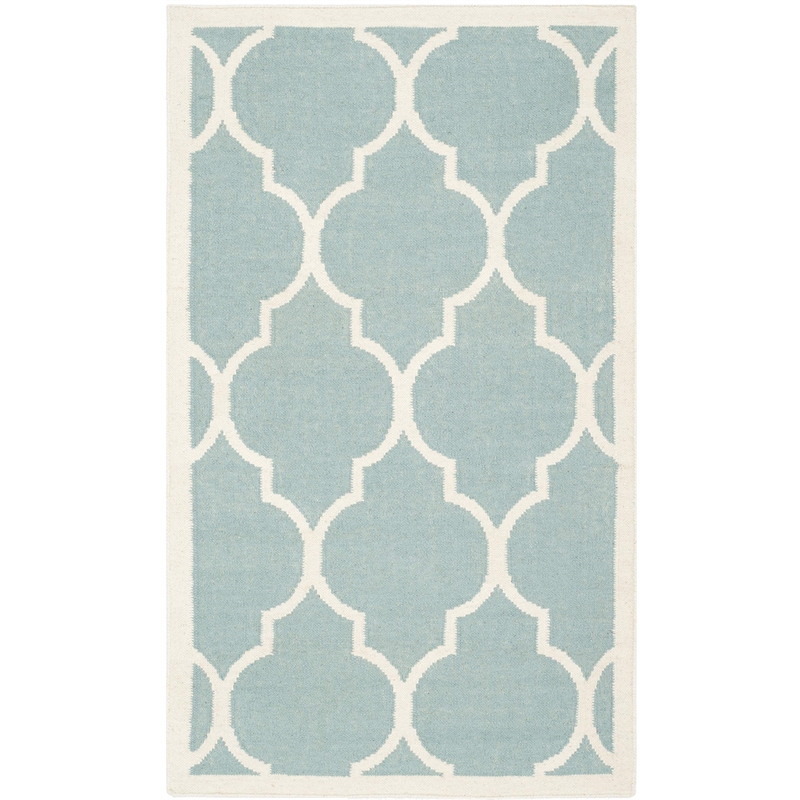 Safavieh Dhurries Light Blue Contemporary Rug - 3' x 5'