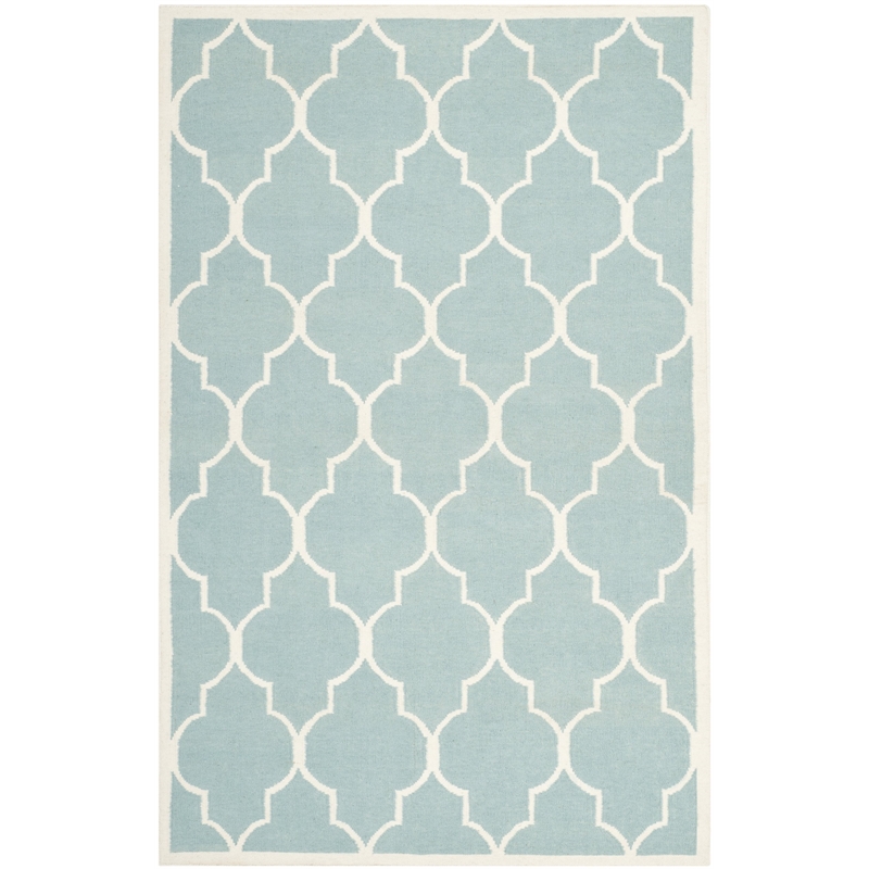 Safavieh Dhurries Light Blue Contemporary Rug - 4' x 6'