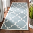 Safavieh Dhurries Light Blue Contemporary Rug - Runner 2'6