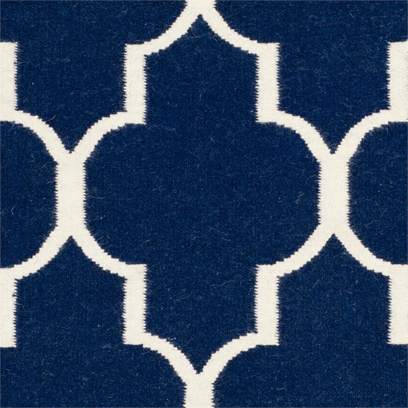 Safavieh Dhurries Navy Contemporary Rug - 9' x 12'