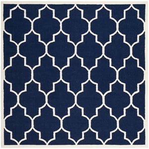 Safavieh Dhurries Navy Contemporary Rug - Square 6'