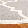 Safavieh Dhurries Grey Contemporary Rug - Round 6'