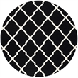 Safavieh Dhurries Black Contemporary Rug - Round 6'