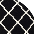 Safavieh Dhurries Black Contemporary Rug - Round 6'