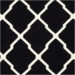 Safavieh Dhurries Black Contemporary Rug - Round 6'