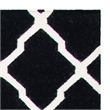 Safavieh Dhurries Black Contemporary Rug - Runner 2'6
