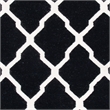 Safavieh Dhurries Black Contemporary Rug - Runner 2'6