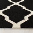 Safavieh Dhurries Black Contemporary Rug - Runner 2'6