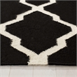 Safavieh Dhurries Black Contemporary Rug - Square 6'