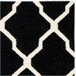 Safavieh Dhurries Black Contemporary Rug - Square 6'
