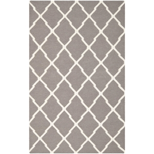 Safavieh Dhurries Dark Grey Contemporary Rug - 4' x 6'