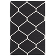 Safavieh Dhurries Black Contemporary Rug - Runner 2'6