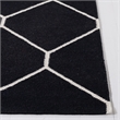 Safavieh Dhurries Black Contemporary Rug - Runner 2'6