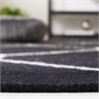 Safavieh Dhurries Black Contemporary Rug - Runner 2'6