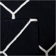 Safavieh Dhurries Black Contemporary Rug - Runner 2'6