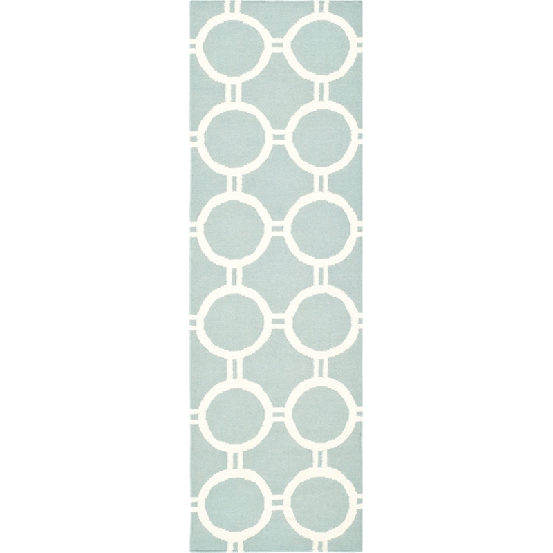 Safavieh Dhurries Light Blue Contemporary Rug - 8' x 10'
