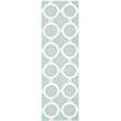 Safavieh Dhurries Light Blue Contemporary Rug - Runner 2'6