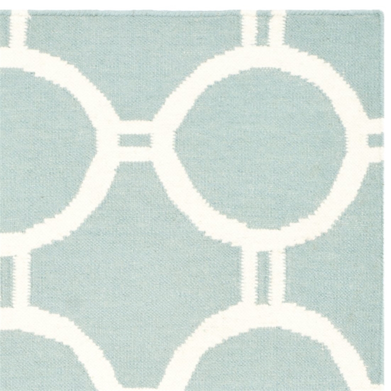 Safavieh Dhurries Light Blue Contemporary Rug - Runner 2'6