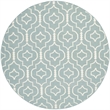 Safavieh Dhurries Light Blue Contemporary Rug - Round 6'