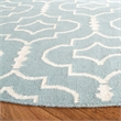 Safavieh Dhurries Light Blue Contemporary Rug - Round 6'
