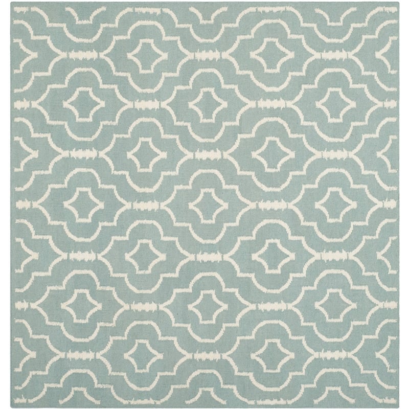 Safavieh Dhurries Light Blue Contemporary Rug - Square 6'