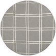 Safavieh Dhurries Grey Contemporary Rug - Round 6'