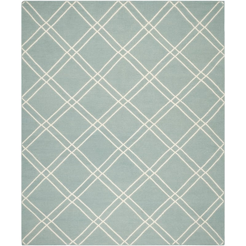 Safavieh Dhurries Light Blue Contemporary Rug - 8' x 10'