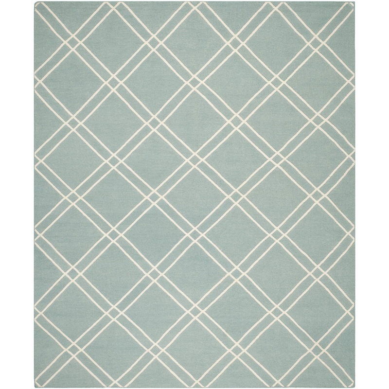 Safavieh Dhurries Light Blue Contemporary Rug - 9' x 12'