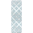 Safavieh Dhurries Light Blue Contemporary Rug - Runner 2'6
