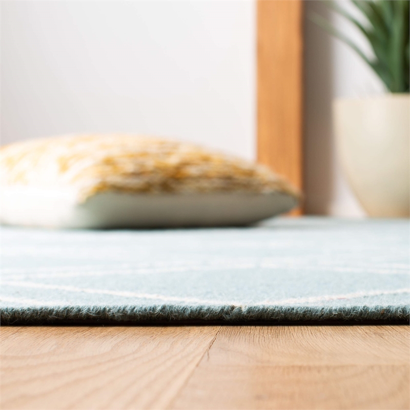 Safavieh Dhurries Light Blue Contemporary Rug - Runner 2'6